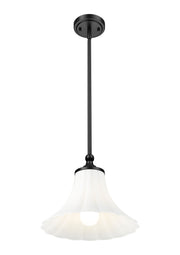 Fleur 1 Light 12" Pendant in Matte Black
