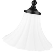 Fleur 1 Light 12" Pendant in Matte Black