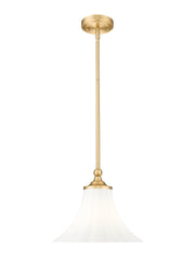 Fleur 1 Light 12" Pendant in Modern Gold
