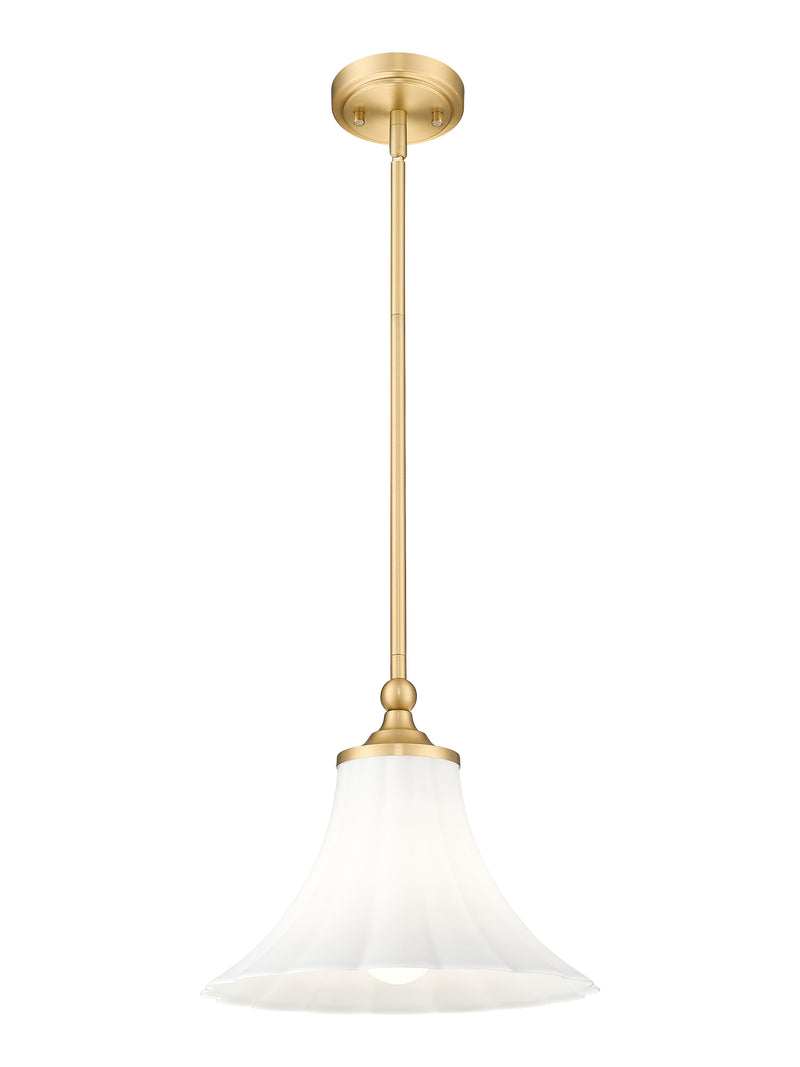 Fleur 1 Light 12" Pendant in Modern Gold