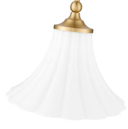 Fleur 1 Light 12" Pendant in Modern Gold