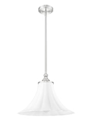 Fleur 1 Light 16" Pendant in Brushed Nickel