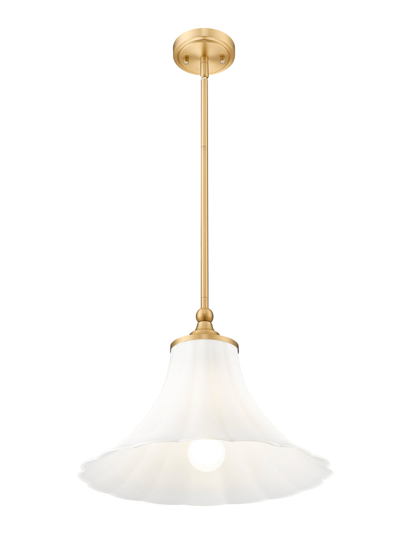 Fleur 1 Light 16" Pendant in Modern Gold