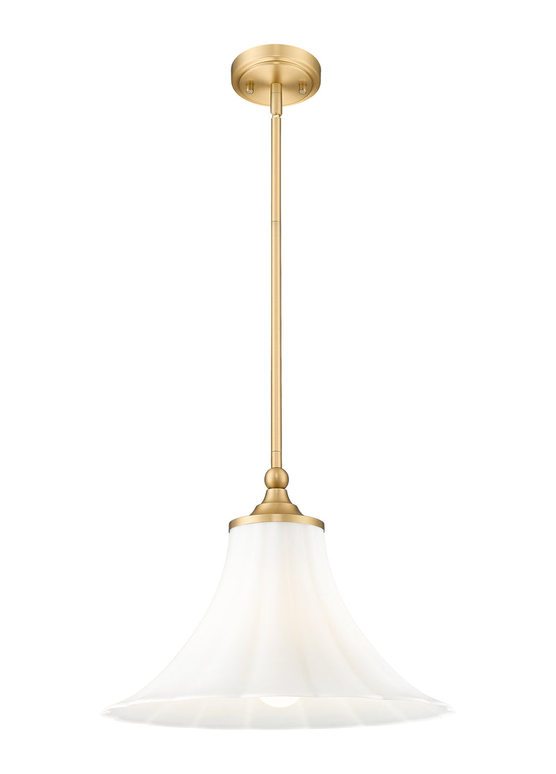 Fleur 1 Light 16" Pendant in Modern Gold