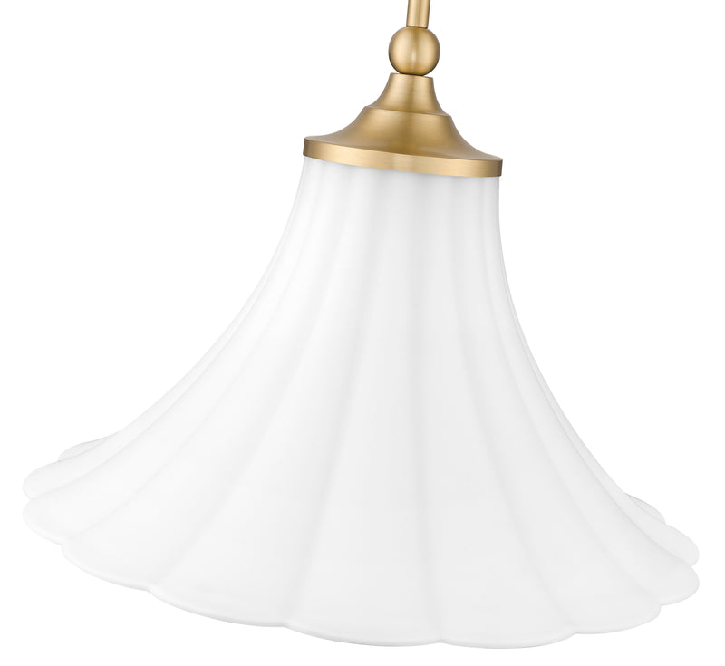 Fleur 1 Light 16" Pendant in Modern Gold