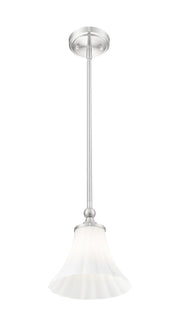 Fleur 1 Light 8" Pendant in Brushed Nickel