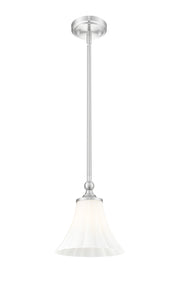 Fleur 1 Light 8" Pendant in Brushed Nickel