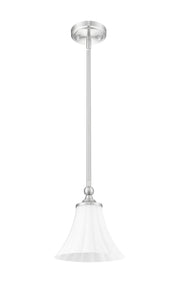 Fleur 1 Light 8" Pendant in Brushed Nickel