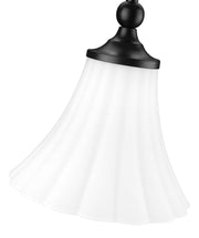 Fleur 1 Light 8" Pendant in Matte Black