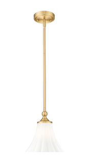 Fleur 1 Light 8" Pendant in Modern Gold
