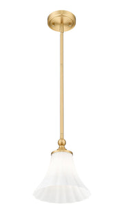 Fleur 1 Light 8" Pendant in Modern Gold