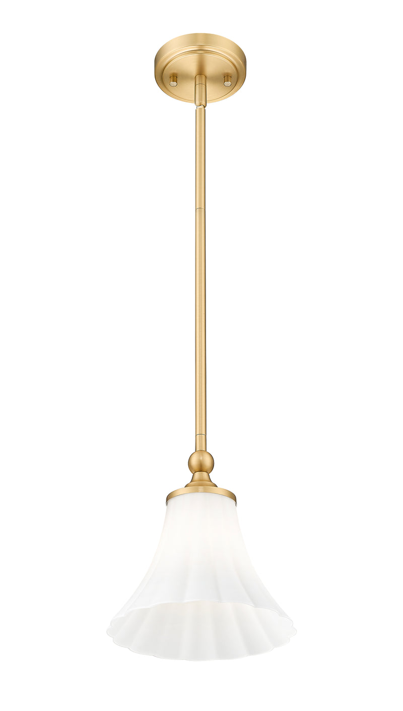Fleur 1 Light 8" Pendant in Modern Gold