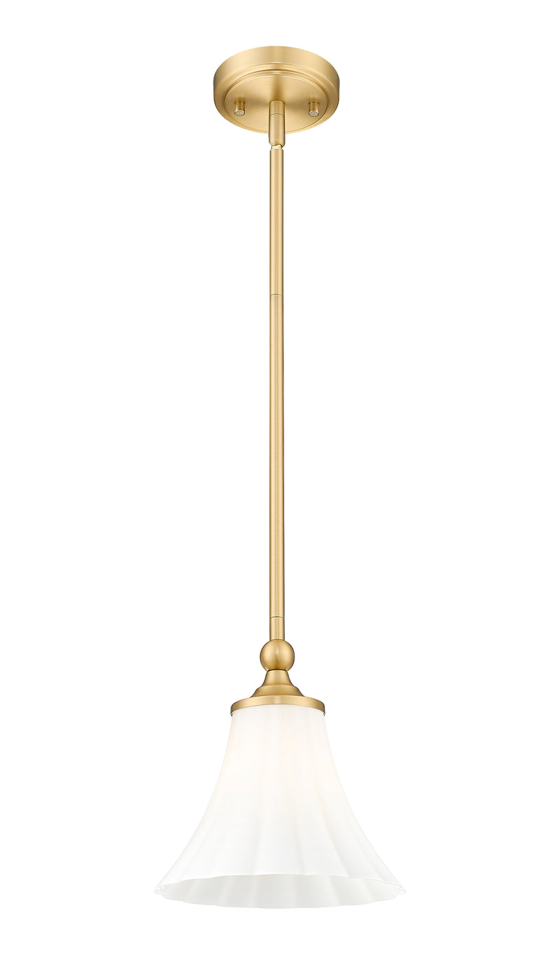 Fleur 1 Light 8" Pendant in Modern Gold