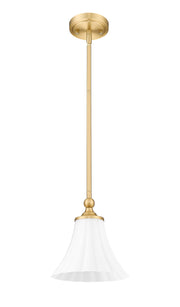 Fleur 1 Light 8" Pendant in Modern Gold
