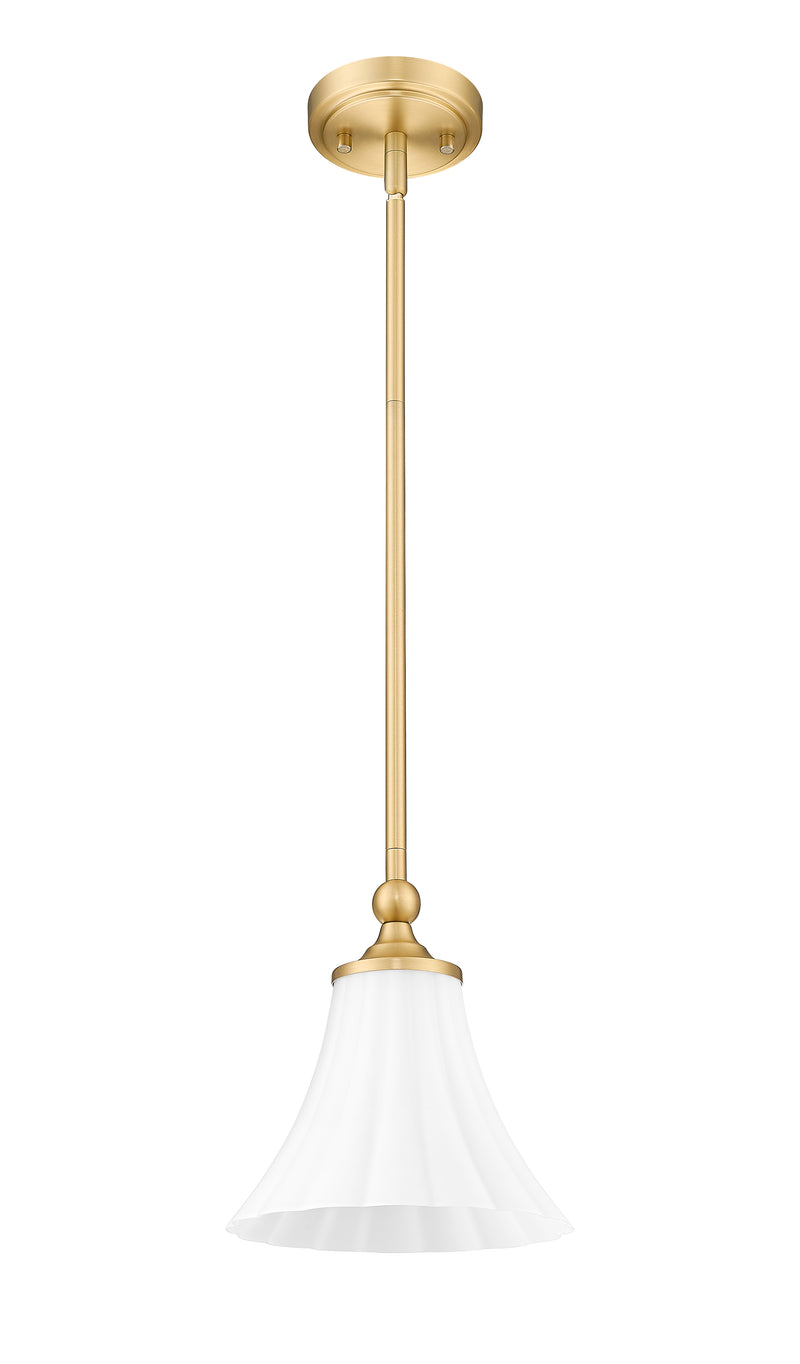 Fleur 1 Light 8" Pendant in Modern Gold