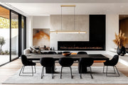 Benoit 1 Light 56" Linear Pendant in Modern Gold in a room setting