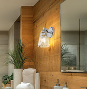Andree 1 Light 5" Wall Sconce in Chrome in a room setting