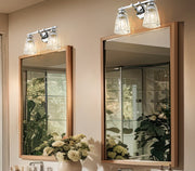 Andree 2 Light 16" Vanity in Chrome in a room setting