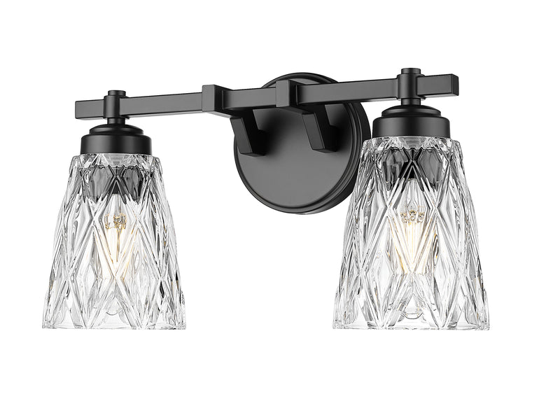 Andree 2 Light 16" Vanity in Matte Black