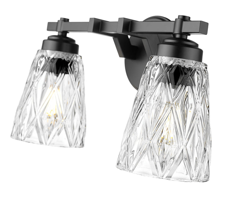 Andree 2 Light 16" Vanity in Matte Black