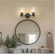 Andree 2 Light 16" Vanity in Matte Black in a room setting
