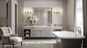 Andree 2 Light 16" Vanity in Modern Gold in a room setting