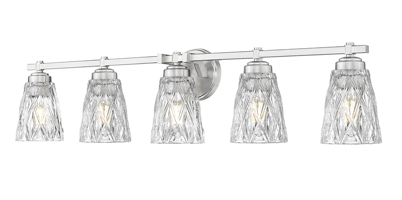 Andree 5 Light 40" Vanity in Brushed Nickel