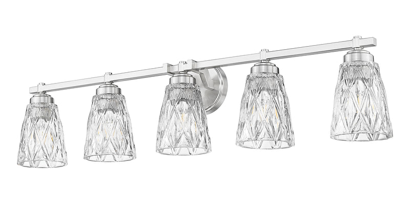 Andree 5 Light 40" Vanity in Brushed Nickel