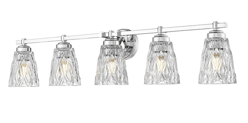 Andree 5 Light 40" Vanity in Chrome