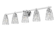 Andree 5 Light 40" Vanity in Chrome