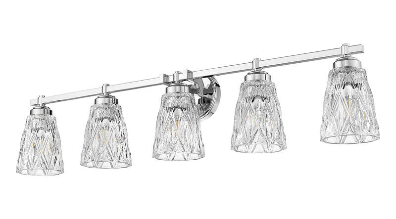 Andree 5 Light 40" Vanity in Chrome