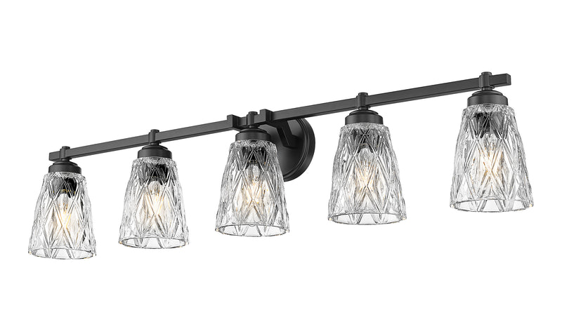 Andree 5 Light 40" Vanity in Matte Black