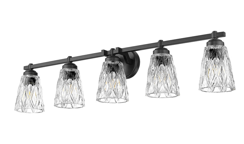 Andree 5 Light 40" Vanity in Matte Black