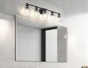 Andree 5 Light 40" Vanity in Matte Black in a room setting
