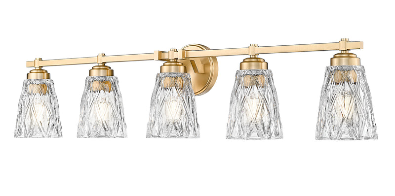 Andree 5 Light 40" Vanity in Modern Gold