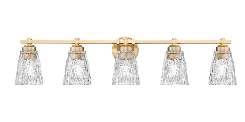 Andree 5 Light 40" Vanity in Modern Gold