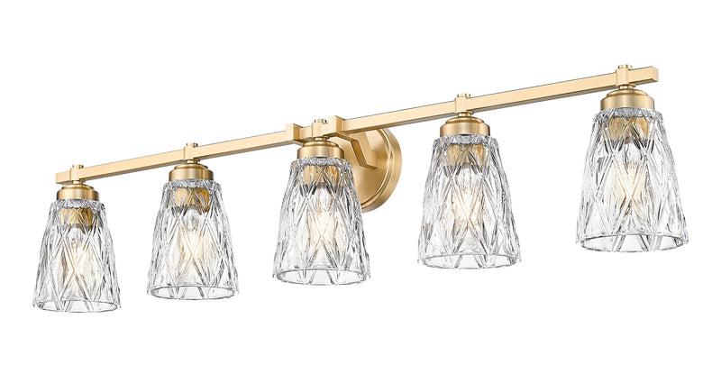 Andree 5 Light 40" Vanity in Modern Gold