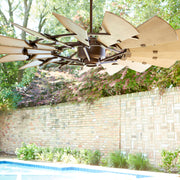 Windmill 60" 15-Blade Indoor/Outdoor Ceiling Fan in Oiled Bronze