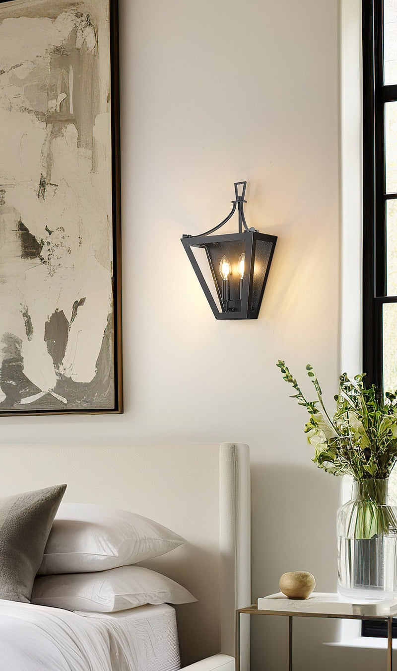 Montalcino 2 Light 10" Wall Sconce in Iron Ore in a room setting