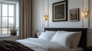 Montalcino 2 Light 10" Wall Sconce in Rubbed Brass in a room setting
