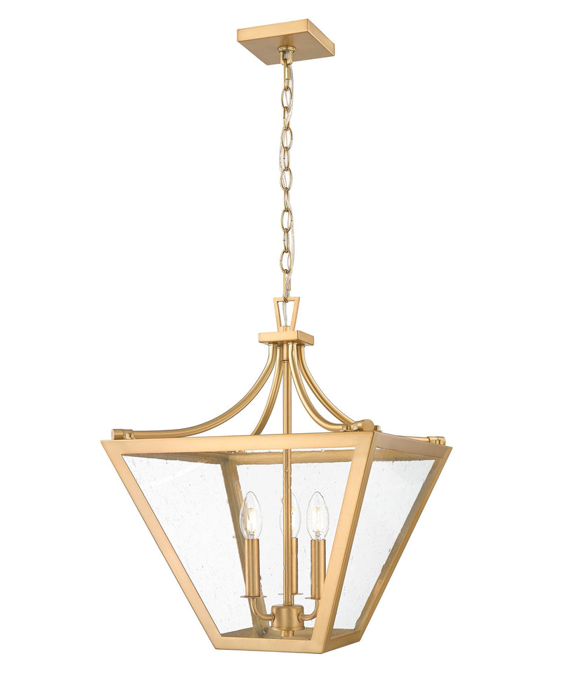 Montalcino 3 Light 16" Pendant in Rubbed Brass