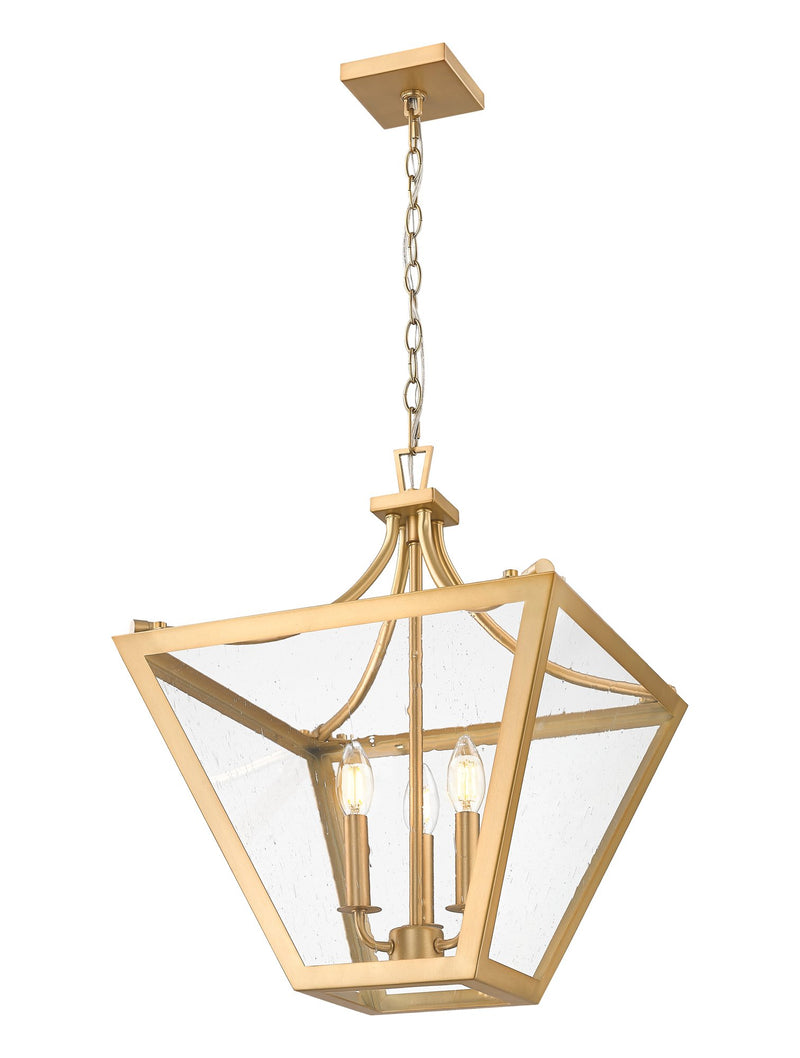 Montalcino 3 Light 16" Pendant in Rubbed Brass