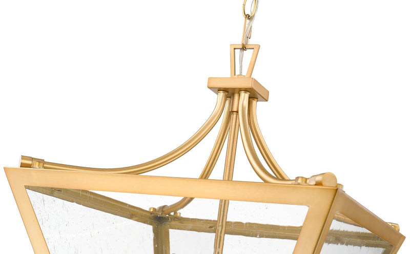 Montalcino 3 Light 16" Pendant in Rubbed Brass