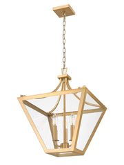 Montalcino 3 Light 16" Pendant in Rubbed Brass