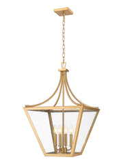 Montalcino 4 Light 18" Pendant in Rubbed Brass