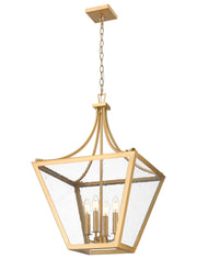 Montalcino 4 Light 18" Pendant in Rubbed Brass