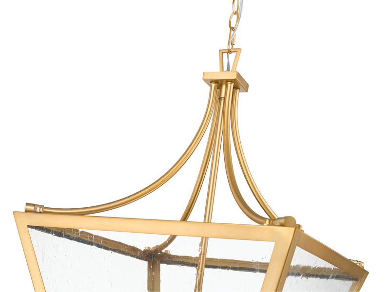 Montalcino 4 Light 18" Pendant in Rubbed Brass
