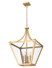 Montalcino 4 Light 18" Pendant in Rubbed Brass