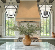 Montalcino 6 Light 26" Pendant in Iron Ore in a room setting