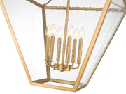 Montalcino 6 Light 26" Pendant in Rubbed Brass